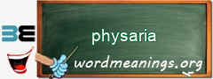 WordMeaning blackboard for physaria